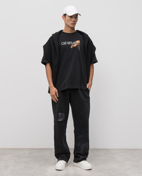 Off-White Серая футболка Cupid Arrow 44MAA120F5J00V