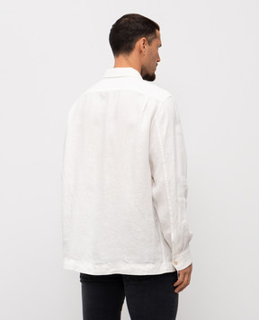 Brunello Cucinelli Белая рубашка из льна M243D0648P