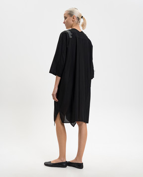 Y`S Yamamoto Чорна сукня з вишивкою YQD10030