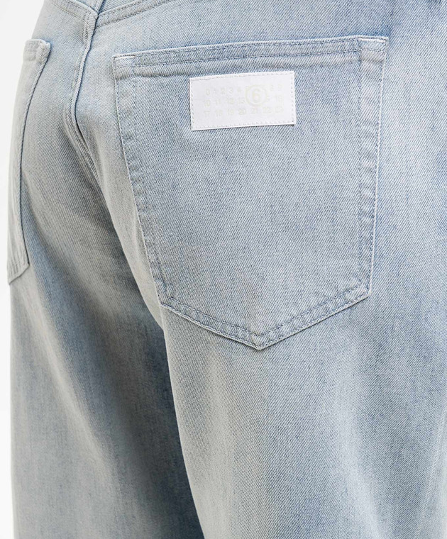 Maison Margiela MM6 Блакитні джинси з нашивкою логотипа S52LA0270M30056 зображення 5