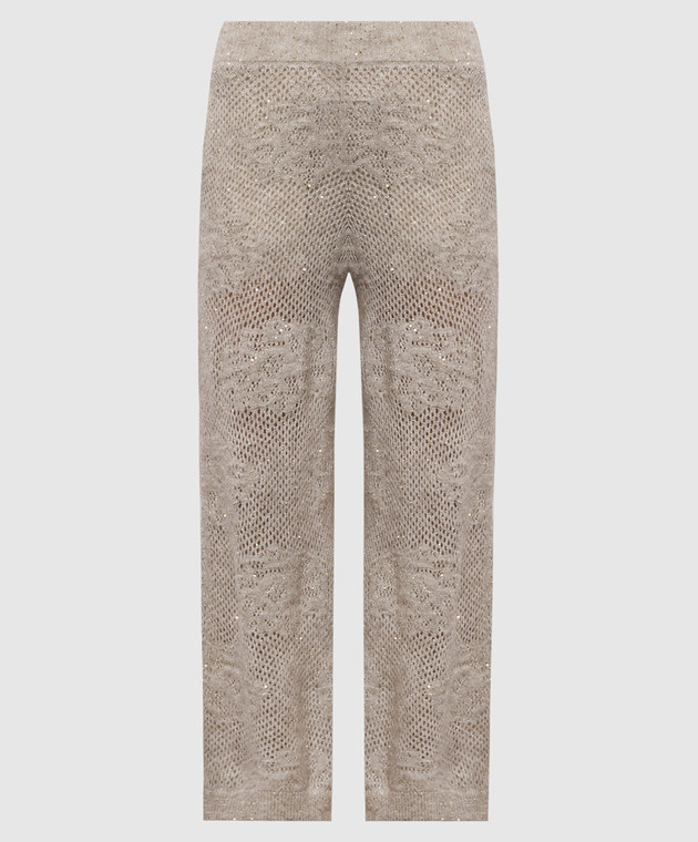 Brunello Cucinelli Бежевые брюки с шерстью MFA790199