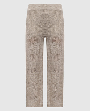 Brunello Cucinelli Бежевые брюки с шерстью MFA790199