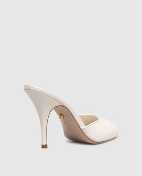 Babe Pay Pls Кожаные мюли цвета айвори 212920KO