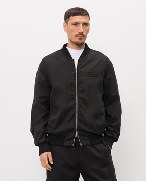 Iceberg Черный бомбер с нашивкой логотипа O0905287