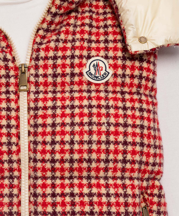 Moncler Пуховой жилет Niverolle с шерстью в узор L20931A00005599OJ изображение 5