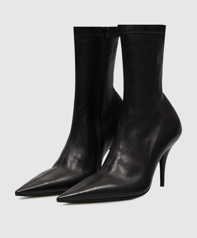 Balenciaga Чорні шкіряні ботильйони Avenue 853387WB1S1 зображення 2