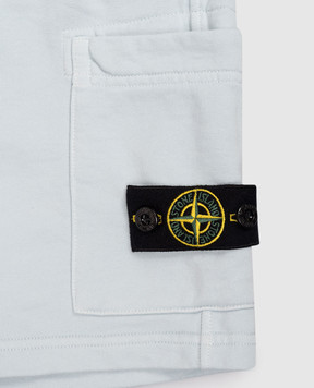 Stone Island Дитячі блакитні шорти з логотипом L1S166200006S004014