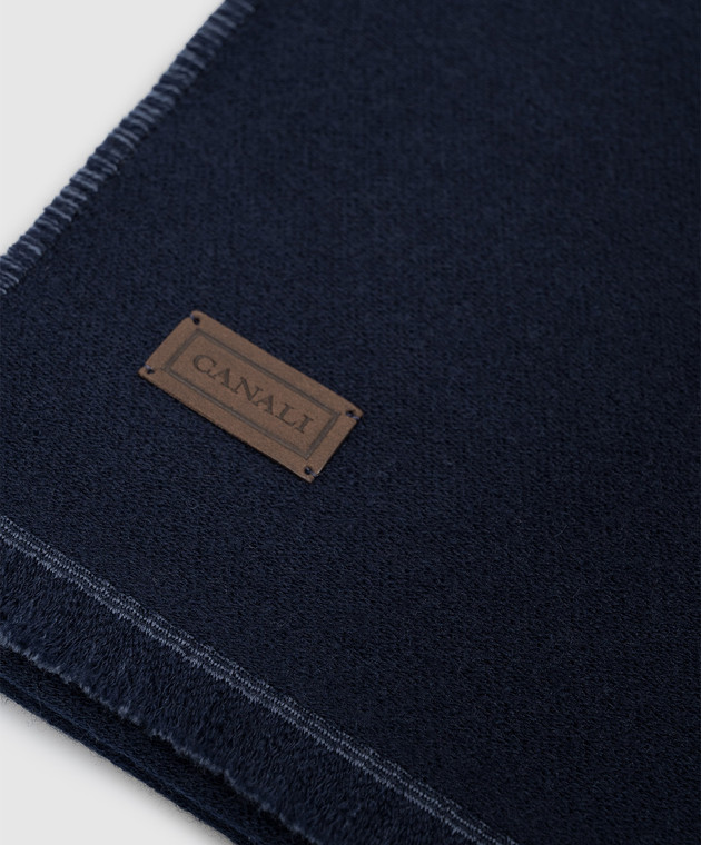 Canali Синий шарф из шерсти TF0033706 изображение 3