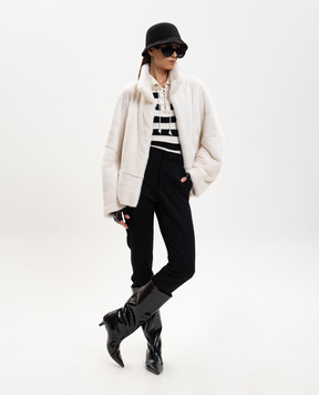 Rindi Біла шуба з хутра норки 106VFL25