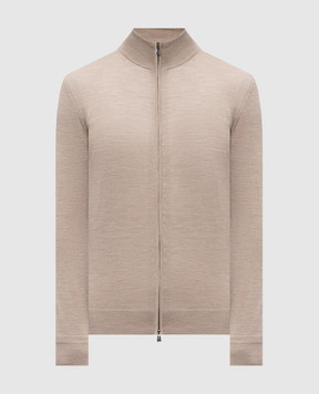 ISAIA Бежевый кардиган из шерсти MG8019YP005