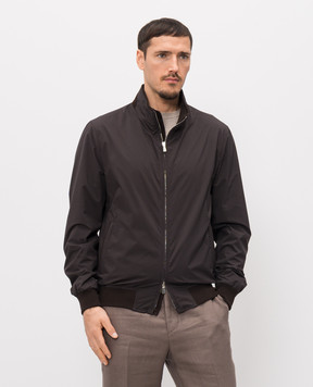 Enrico Mandelli Коричнева куртка з вишивкою логотипа 3T505A519V