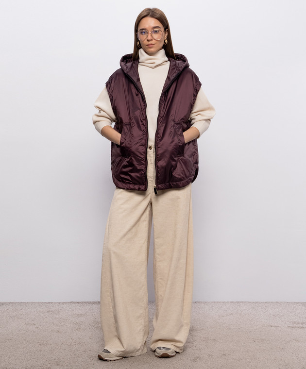 Max Mara Бордовий жилет CAMBRA MTCAMBRA зображення 2