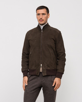 Cashmere&Whiskey Коричнева замшева куртка DF272