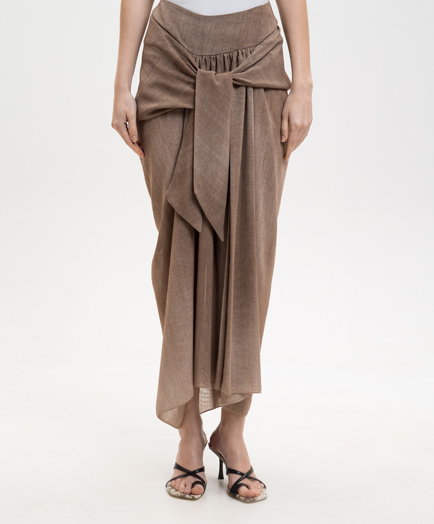 Ermanno Scervino Коричнева спідниця D482O704RWK зображення 3