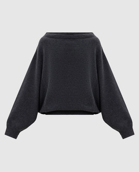 Maison Margiela MM6 Серый свитер с шерстью с вышивкой логотипа S52DA0100M13287