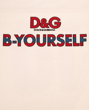 Dolce&Gabbana Дитяча бежева футболка L4JTJZG7PUF26