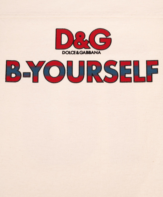 Dolce&Gabbana Дитяча бежева футболка L4JTJZG7PUF812+ зображення 3