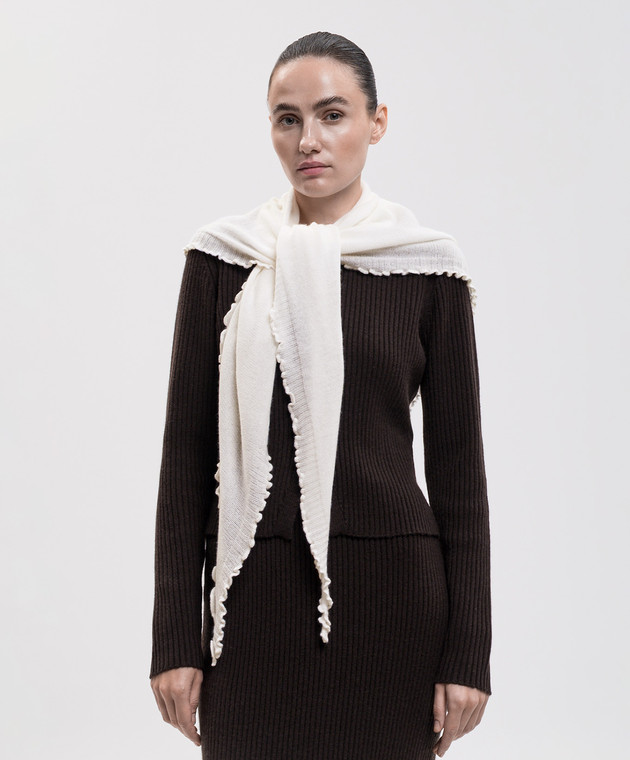 Allude Бактус цвета айвори из кашемира 26511220 изображение 2