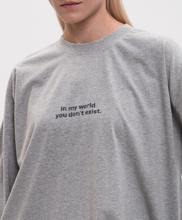 Vetements Серый меланжевый лонгслив MH27LS265G изображение 5