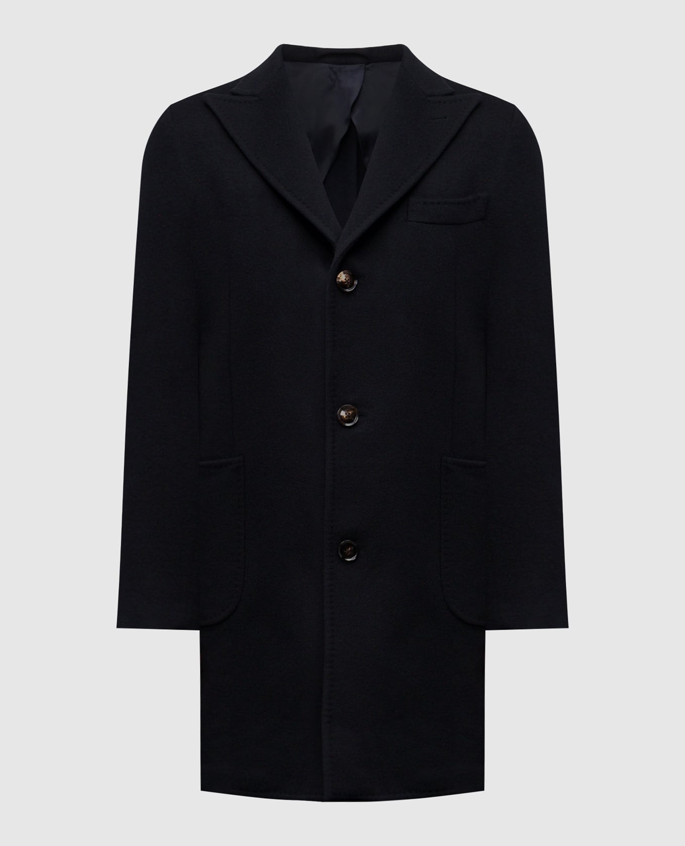 

Голубое пальто из шерсти и кашемира, Синий, Пальто