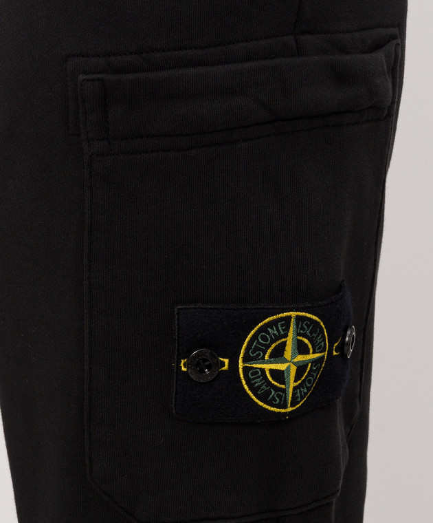 Stone Island Черные джоггеры с логотип патч L1S156200010S0051 изображение 5