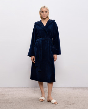 Symbol Home Синій махровий халат з капюшоном BAMBOOSPONGEBATHROBE