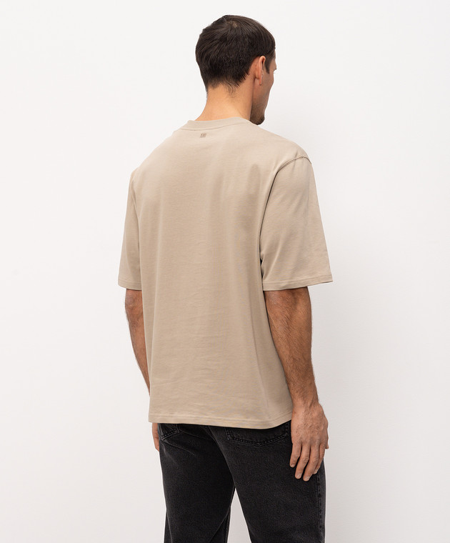 Ami Paris Бежева футболка Ami de Coeur UTS341726m зображення 4