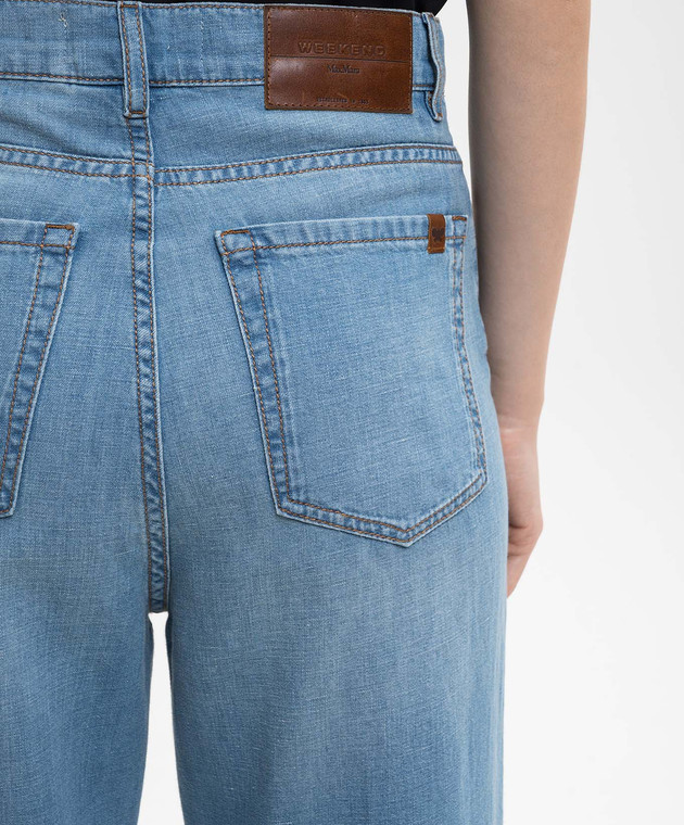 Max Mara Weekend Синие джинсы LATINO со льном WKDLATINO изображение 5