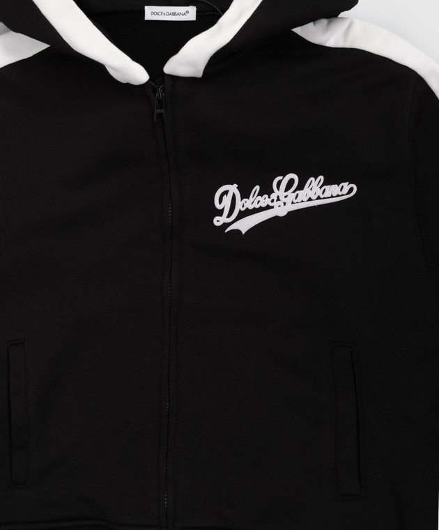 Dolce&Gabbana Дитяча чорна спортивна куртка L5JWCVG7PWH812+ зображення 3