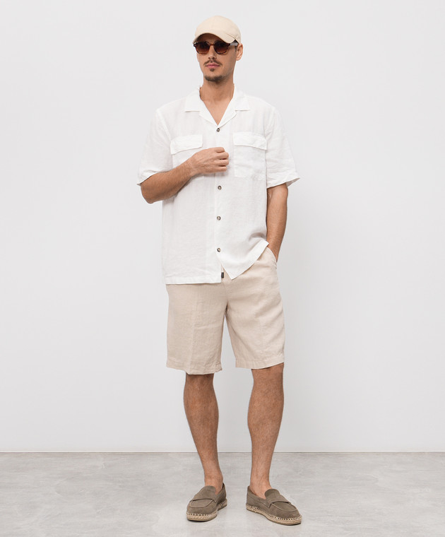 Peserico Біла сорочка з льону R56047T002494 зображення 2