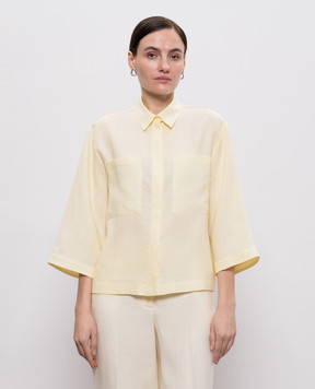 Peserico Жовта сорочка з льону S0600202647