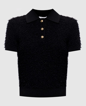 Balmain Черное твидовое поло PO0000000003