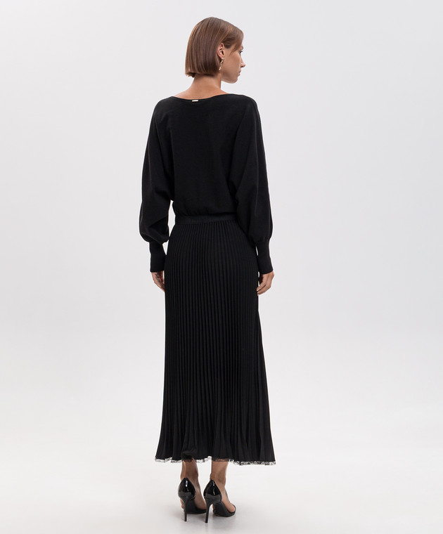 Twinset Черное платье с плиссированием 262TP3250 изображение 3