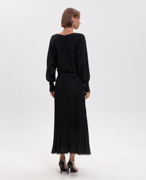 Twinset Черное платье с плиссированием 262TP3250