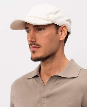 Stefano Ricci Кепка з вовни кольору айворі MCV61TX08EMA0033