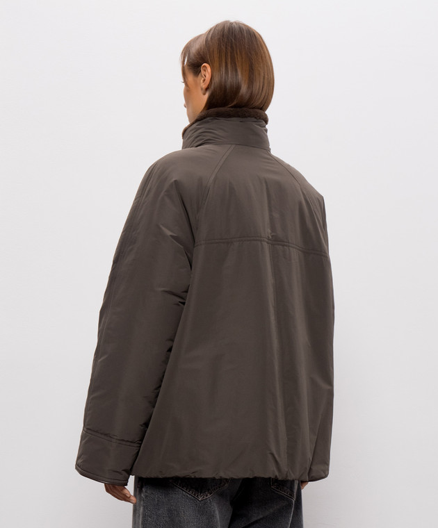 Brunello Cucinelli Коричневий пуховик MH5253658 зображення 4