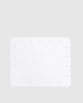 Truffle Bee Белый столовый коврик Etretat из льна LP02C1S2