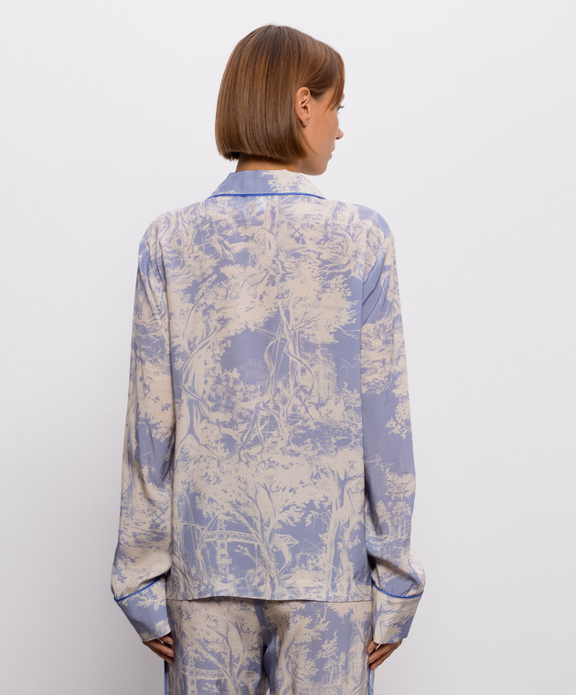 Off-White Рубашка в стиле пижамы City Nature Habutai 2FB00557T изображение 4