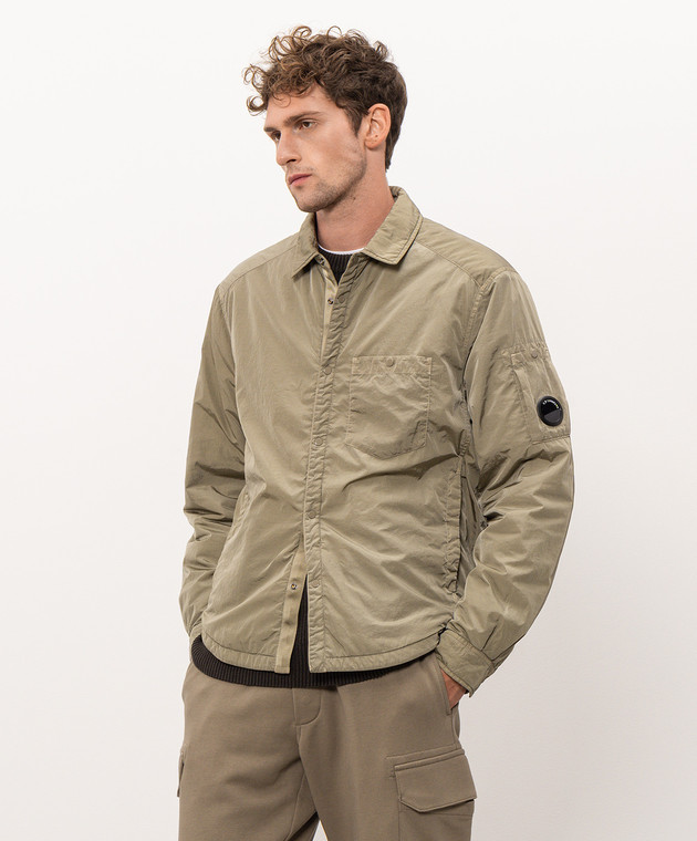 C.P. Company Куртка цвета хаки с патчем логотипа MOS023A005904G изображение 3