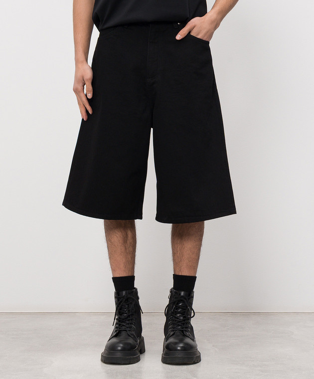 Heliot Emil Черные джинсовые бермуды FENCE M10230 изображение 3