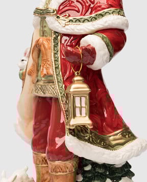 Fitz&Floyd Святкова керамічна статуетка Санта з ліхтариком 24005