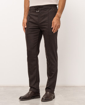 Doriani Cashmere Коричневі штани з вовни з відворотами P213T191F1T191