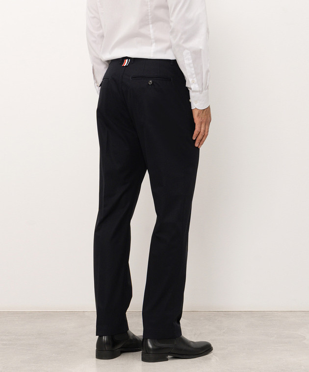 Thom Browne Темно-синие брюки MTU362UF1222 изображение 4