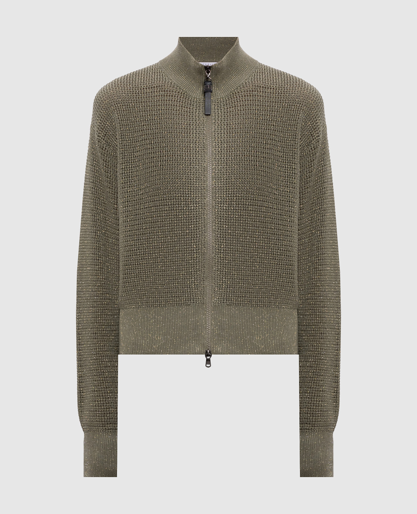 Зеленый кардиган с люрексом