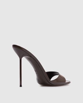 Paris Texas Коричневые кожаные лакированные мюли LIDIA PX836XVN01