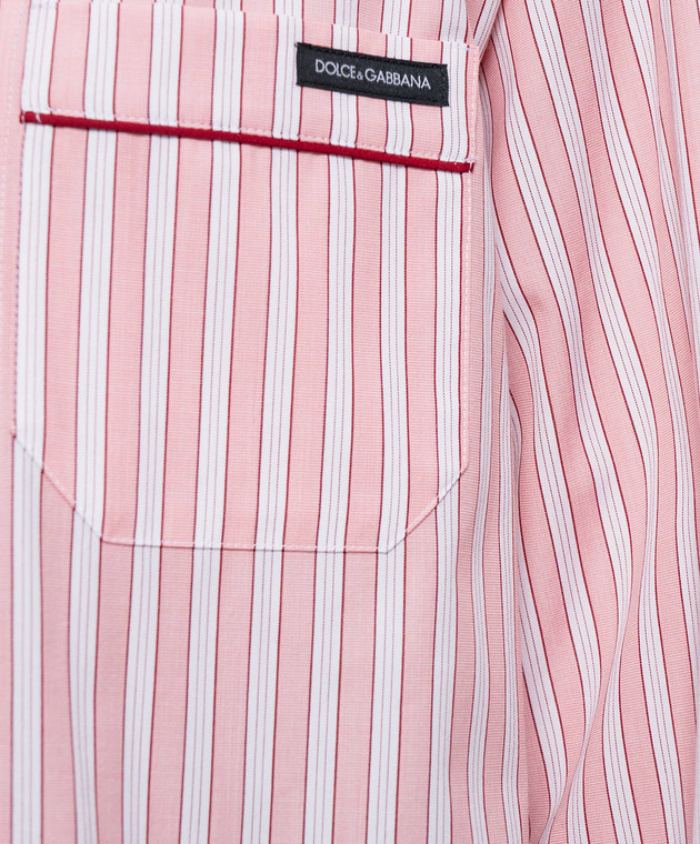 Dolce&Gabbana Рожева сорочка в смужку F5U28TFR517 зображення 4