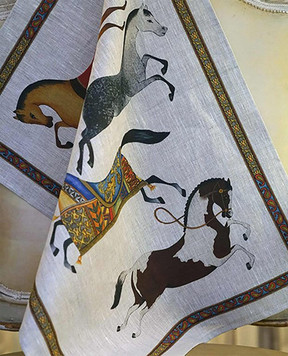 TESSITURA TOSCANA TELERIE Сірий кухонний рушник Barnum Cavalli з льону NC170026080037