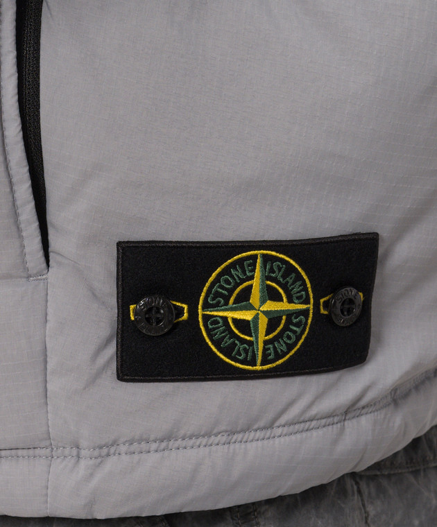 Stone Island Голубой пуховый жилет с патчем логотипа L2S15G100004S0483 изображение 5