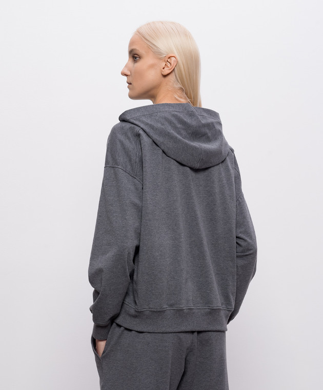 Brunello Cucinelli Серая спортивная куртка с цепочкой мониль MP827FB706 изображение 4