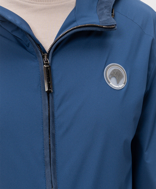 Stefano Ricci Синяя ветровка M6J6100040PL001H изображение 5